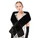 Dikoaina Women's Winter Fake Faux Fur Scarf Wrap Collar Shawl Shrug (48