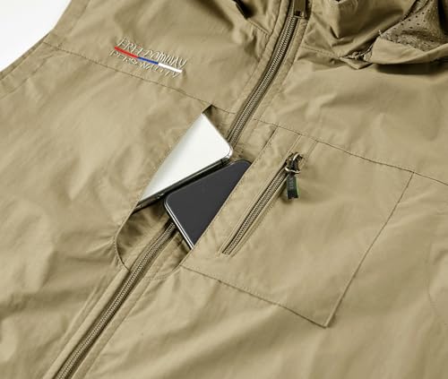 Image of Lightweight Outdoor Vest Jacket for Men, Windbreaker for Golf, Safari, Travel, Fishing, Hiking