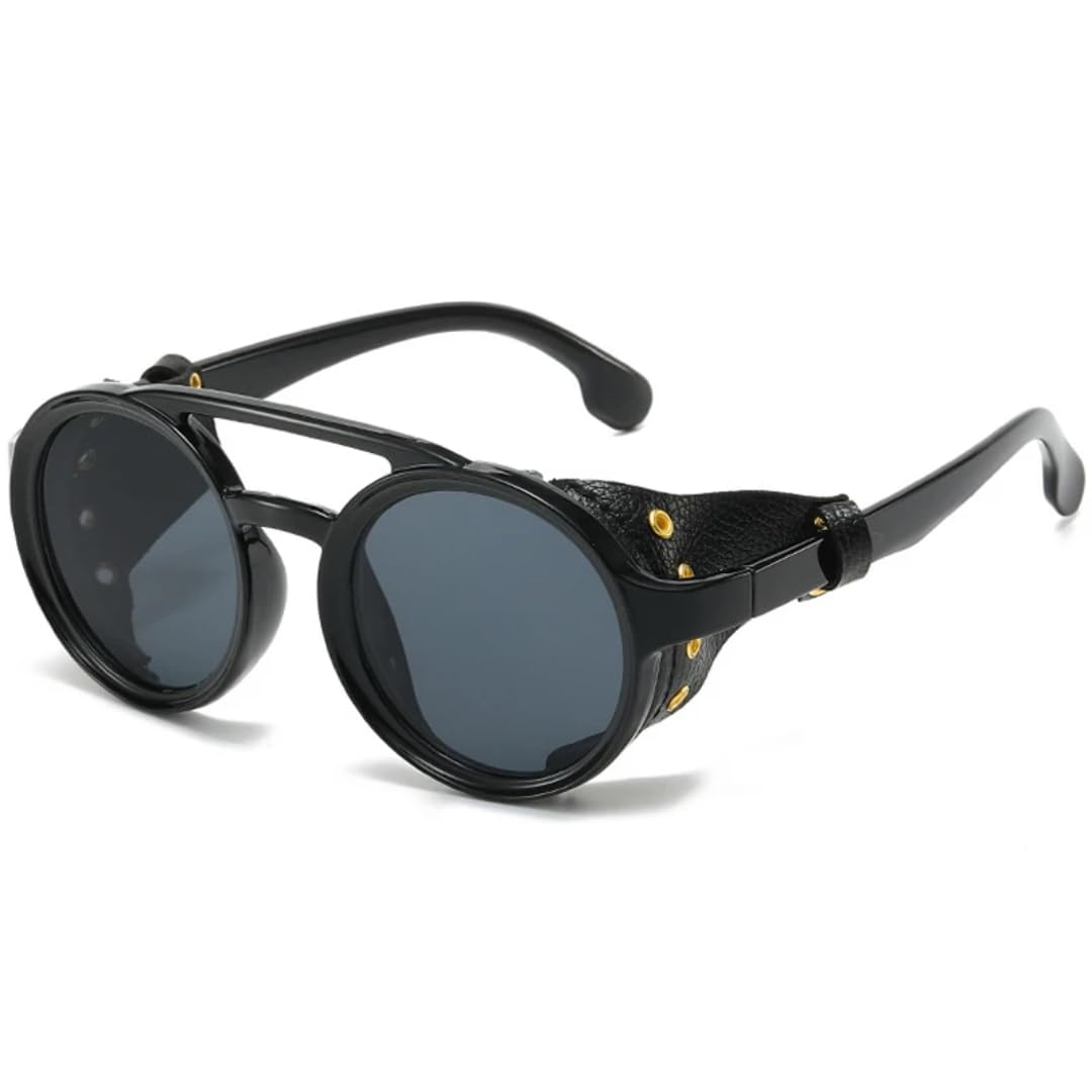 Occhiali da sole da uomo e da donna, classici, rotondi, punk