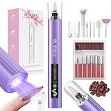 YLYYCC Electric Nail Drill Cordless Nail File with UV Lamp:Professional for Acrylic Gel Dip Powder Nails Portable Nail Kit Machine for Women Girl Manicure Pedicure Nail Set Rechargeable Lightweight