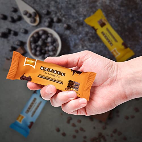 Desert Palm Refuel Almond Butter Chocolate Chip Fruit & Nuts Bar With Extra Nuts - Gluten-Free, Dairy-Free, Vegan Snack Bar With Natural Ingredients & No Added Preservatives - 10 Count #TOP2
