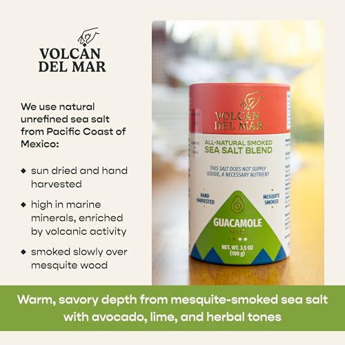 VOLCAN DEL MAR Sal Gourmet Ahumada Sabor Guacamole 3.5 oz miniatura 6