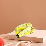 Generic 79 inch Tape Measure, Soft Fabric Double Scale Tailor Ruler Measuring Tape for Body Measurements, Cloth, Sewing, Medical, Craft Supplies (Yellow)