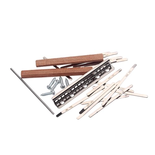 HEMOTON 17 Note Kalimba Thumb Piano Bridge Set Steel Keys for Mini Thumb Piano Accessories
