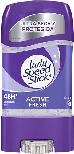 Talcos Y Desodorantes, Drugstore Lady Speed Stick Desodorante Antitranspirante Active Fresh en Gel 45 g. Protección Infalible hasta por 24 horas, Ultra Seca y Protegida, 0% Alcohol
