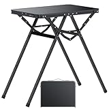 【Cadre en Aluminium 】La structure innovante en forme de X et l'utilisation de tubes ronds en acier renforcé pour les pieds de table augmentent la capacité de charge à 180lbs/80 kg. Sur les quatre côtés se trouvent des points de support triangulaires et annulaires qui maximisent la stabilité.