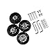 4 Pcs Luggage Wheels Replacement Kit with Bearings, Silent Rubber Wheel Roller for Suitcase Repair, 40MM 70MM Sizes, for Easy Install Luggage Wheel Set(64x24mm)