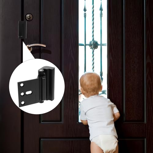Solución Infantil: Cerraduras de Seguridad y Refuerzo de Puerta en Negro 6