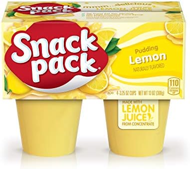 Snack Pack Lemon Pudding Cups, 13 Ounce (Pack of 12)