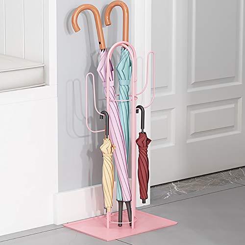 MFLASMF Porte-Parapluie en métal pour Bureau à Domicile, Support de Porte-Parapluie Rond Robuste et Peu encombrant Unique (Color : Pink, Size : 5) Cover