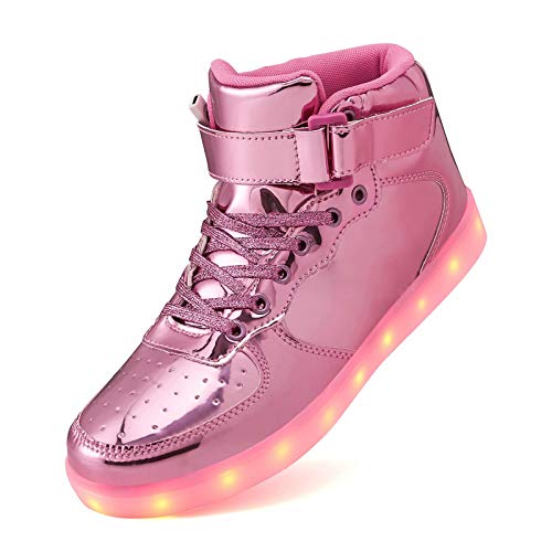 Mould King High Top LED Light Up Shoes USB Rechargeable Glowing Luminous Flashing Sneakers for Toddler Boys Girls Unisex Men Women on Festivals, Thanksgiving, Christmas, New Year, Party, Dance, Show.