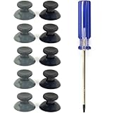 risingsaplings 5Pairs 3D Analog Thumb Stick Caps and T8 Screwdriver Tool for Xbox 360 Controller (Gray+Black, 11 in 1)