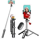 【Palo selfie 4 en 1】El trípode de palo selfie 4 en 1 con un diseño innovador, con control remoto Bluetooth desmontable (conexión estable de 10M). Sin aplicación, sin necesidad de llevar equipo de cámara pesado. La montura de trípode se puede usar para la cámara o su teléfono inteligente. La función multifuncional es especialmente adecuada para vloggers, YouTubers y creación de contenido para satisfacer las necesidades de selfies y disparos.