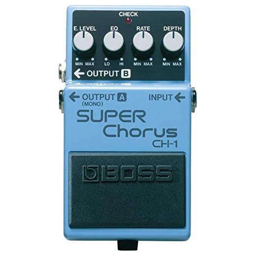 BOSS CH-1 Stereo Super Chorus, Classico suono chorus con acuti cristallini e un esclusivo effetto stereo