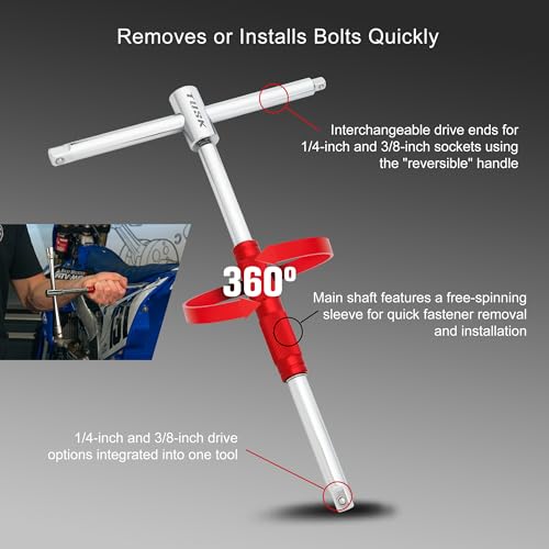 Image of Tusk Speed T-Handle - Durable, High-Performance Tool for Quick and Efficient Tightening and Loosening of Bolts and Fasteners