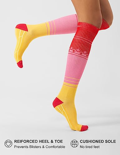 Image of FITRELL 3 Pairs Compression Socks for Women and Men 20-30mmHg-Circulation Support Socks