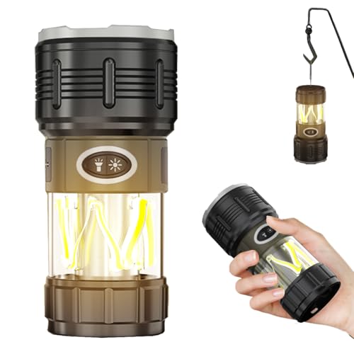 LEDランタン 充電式 キャンプ ライト 吊り下げ 2800lm 懐中電灯 Type-C充電 緊急信号灯 防災 防水 キャンプ ランタン LEDミニランタン キャンプ (ブラック)