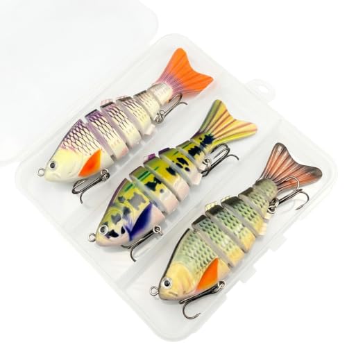 5 PCS Multi Section Biomimetic Fish Body Fishing Lures for Freshwater Rivers - image 1