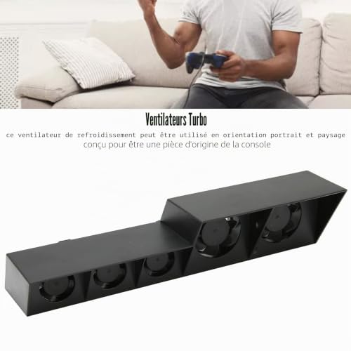 SYH&AQYE Ventilateur de Refroidissement pour PS4, Refroidisseur Externe USB avec 5 Ventilateurs de Refroidissement Turbo de Petite Précision, Installation Facile à Clipser pour Console de Jeu Pro – vue 2