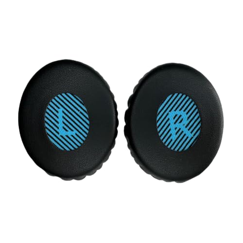 Ersatz Ohrpolster für Bose On-Ear 2 (OE2 & OE2i), Ersatzpolster für Bose SoundTrue/SoundLink On-Ear (OE), Weicherem Leder (Schwarz)