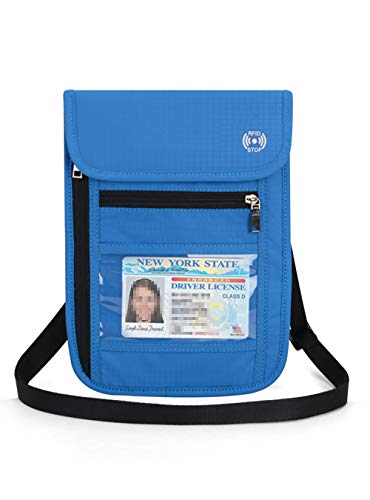 MMY - Cartera para Pasaporte Azul Azul 1 Pack