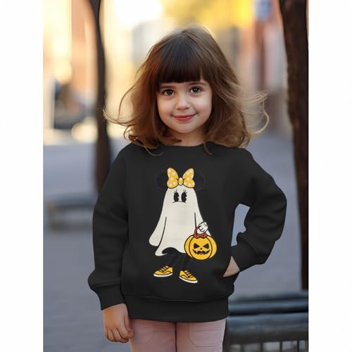 Halloween Sweatshirts for Toddler Baby Girls Ghost Pumpkin Pullover Sweater Shirt Crew Neck Tops Long Sleeve Clothes3