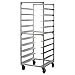 New Age 95048 Mobile Tray Rack 69-3/4"H with Slides for (10) 23-1/2" x 29" Oval Trays