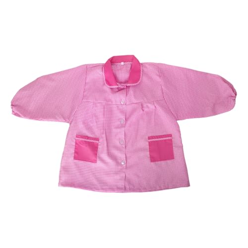 Victory KAIXUAN – BATA/BABY ESCOLAR INFANTIL UNISEX DE RAYAS CON BOLSILLOS Y CUELLO CONTRASTE MANGA LARGA CON GOMA GUARDERÍA Y PREESCOLAR – SERIE 609 (FR/ES, Edad, 1 año, 2 años, Regular, Rosa -9)