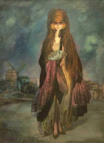 Portrait de la Marquise affiche d'art élégante par Ignacio Zuloaga toile chic 60x90cm