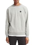 Scotch & Soda Men's Organic Cotton Felpa Crewneck Sweatshirt, Grey Melange 0606, L