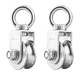 [Robust und langlebig] - Robustes Design, exquisite Verarbeitung, langlebig, verschleißfest, starke Tragfähigkeit, der obere 360-Grad-Drehring kann das Verknoten von Seil / Kabel / Draht verhindern.