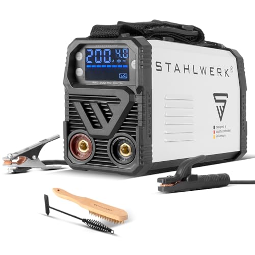 STAHLWERK Schweißgerät Elektroden ARC 200 MD Digital – flexibel einsetzbar ohne Gas, kompakt, leicht, MMA, E-Hand, 200 A, Lift-TIG-Funktion, Smartkühlung, Überhitzungsschutz, Anti-Stick-Funktion