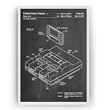  SNES North America 1993 Patent Poster - Gamer Gaming Giclee Print Art Kunst Wall Dekor Decor Entwurf Wandkunst Blueprint Geschenk Gift - Frame Not Included
