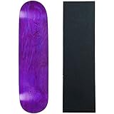 Moose Blank Skateboard Deck - Stained Purple - 8.0' Black Grip