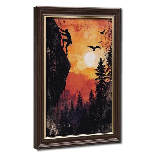 Poster escalade sur toile anti reflet pour salon