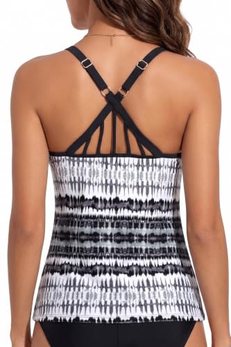 Image of Yonique Womens Tankini Top Only Athletic Swim Top Modest Tankini Swimsuit No Bottom