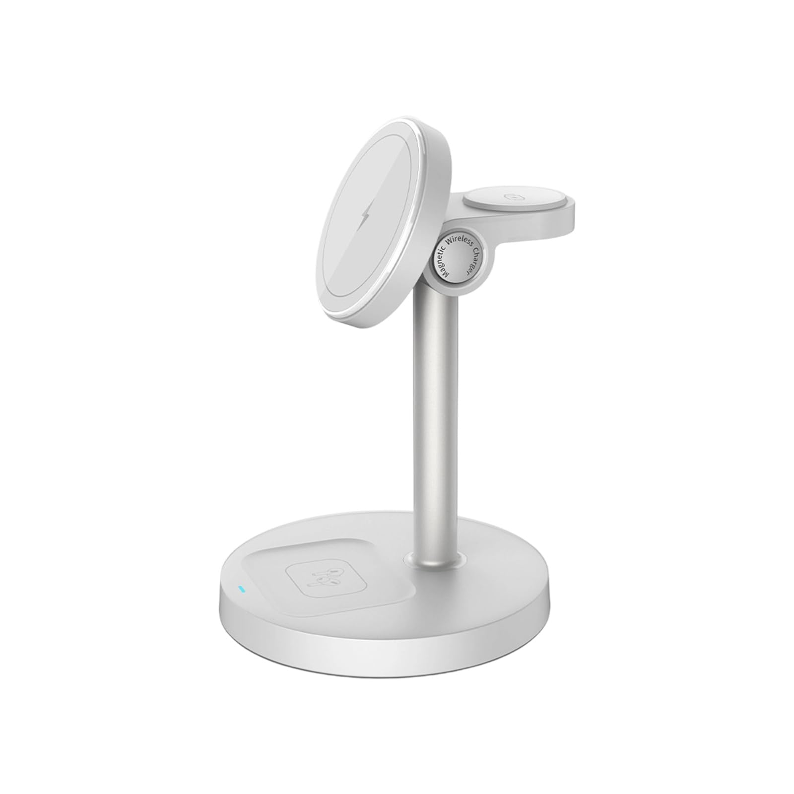 Stazione ricarica 3 in 1 Supporto magnetico da, White | Ricarica rapida per più dispositivi, dock ricarica magnetico, rilevamento oggetti estranei, smartwatch,