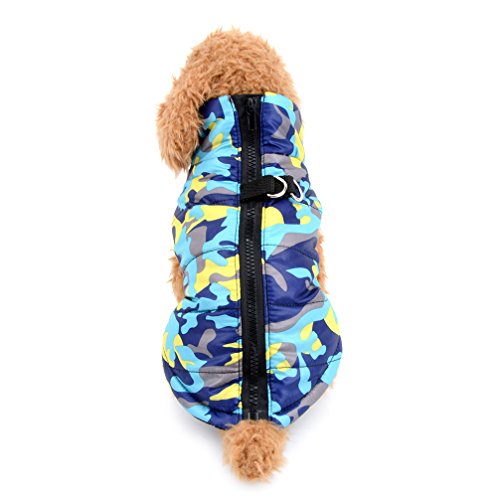 Ranphy Small Dog Camo Puffer Jacket with D-Ring and Zip