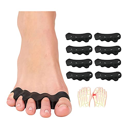 Agares Toe Spacers (8-Piece Set)|Bunions Correction Women|Toe Spacers For Men|Toe Brace, Reduce Foot Pain And Plantar Fasciitis #TOP8