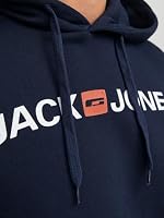 JACK & JONES Herren Jjecorp Logo Sweat Hood Noos Kapuzenpullover, Navy Blazer, S EU – Ansicht 4