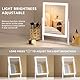 FENCHILIN Schminkspiegel mit Beleuchtung Hollywood Spiegel 3 Farben Dimmbares Licht Spiegel mit Beleuchtung Smart Touch Steuerung 10x Vergrößerung 360° Drehung Weiß