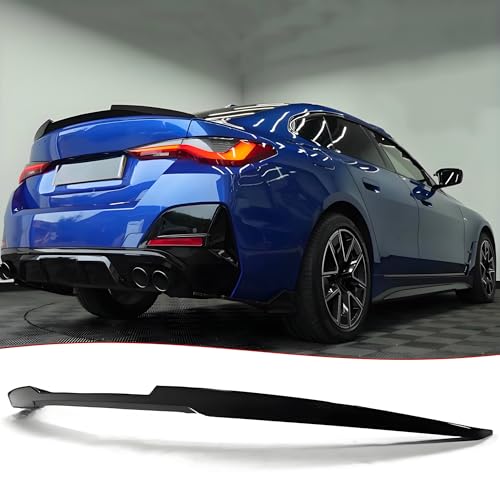 STSEV01 Rear Spoiler Wing Compatible with BMW G26 4 Series Gran Coupe i4 2021-2025 430i/ M440i/ M50 (Sedan Model Only), Glossy Black Sporty M4 Style DeckLid Lip Exterior Accessories by Sts.Ev01 - Used condition - US$46.17