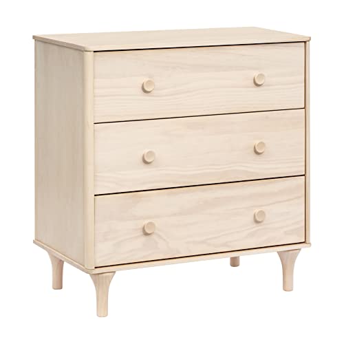 Image of babyletto Lolly Changing Table Dresser Combo w/Removable Tray - GREENGUARD Gold Certified 3 Drawer Baby Dresser with Changing Table Top - Easy to Assemble Diaper Station for Nursery, Washed Natural