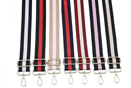 Image of Purse Strap Gold Hardware Replacement Crossbody Bag Strap, Wide Adjustable Shoulder Strap