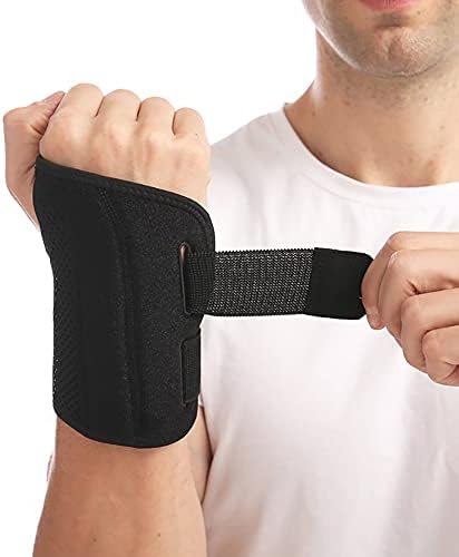 NuCamper Wrist Brace Carpal Tunnel Right Left Hand for Men Women, Night Wrist Sleep Supports Splints Arm Stabilizer with Compression Sleeve Adjustable Straps,for Tendonitis Arthritis Pain Relief
