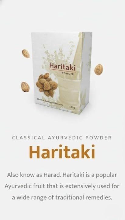 Miniatura 3 de Harada Powder Haritaki Powder Organic - Polvo de nuez de tinta para ojeras, cara, piel y digestión saludable, polvo Harde, 3.53 oz, paquete de 1,