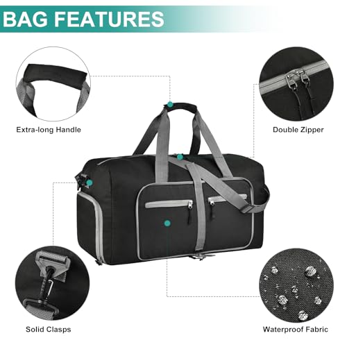 Image of Dimayar 85L Foldable Duffle Bag, Travel & Weekender, Overnight, Gym
