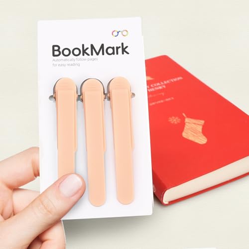 Image of SMUK 3pcs Automatic Silicone Bookmark, Unique Bookmark Page Keeper for Reading Lovers Women Men Kids Teachers, Book Page Holder Markers Clip Book Marks Reading Accessories Gifts