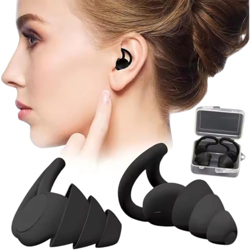 Tampão Abafador de Ouvido Protetor Auricular 3 Camadas Preto