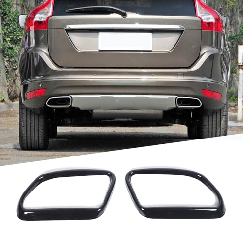 Coque de pot d'échappement Volvo XC60 anti-corrosion en acier inoxydable noir brillant